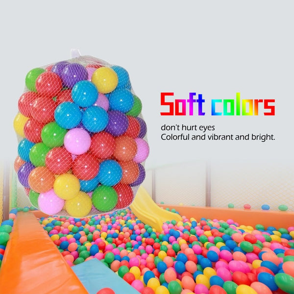 50PCS Balles en plastique colorées, douces et écologiques, pour piscine, Marine, jouets de fête amusants pour bébés et enfants - JEUD'ENFANTS