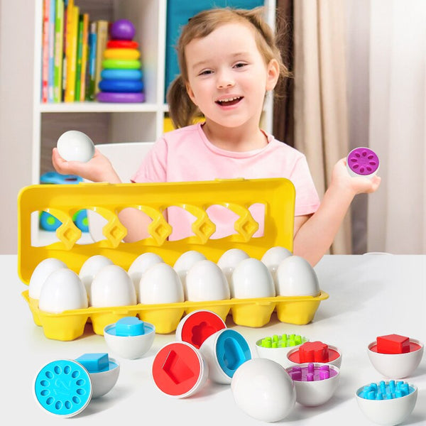 Jeu Ensemble D'œufs de couleurs pour les enfants montessori - JEUD'ENFANTS