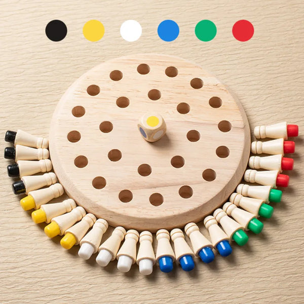 Bâton de mémoire en bois, jeu de couleurs d'échecs, puzzle, jouet éducatif - JEUD'ENFANTS