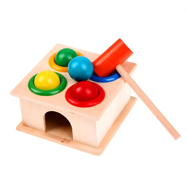 Jouet éducatif, boîte avec marteau en bois, jeu amusant de Hamster, apprentissage précoce - JEUD'ENFANTS