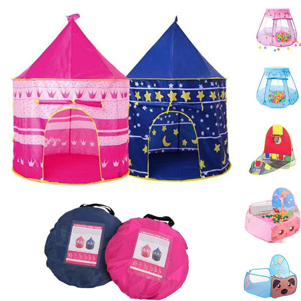 Tentes pliantes, château Portable pour enfants, rose et bleu - JEUD'ENFANTS