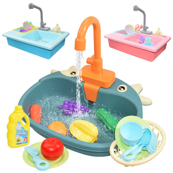 Jouet d'évier de cuisine pour enfants, Simulation de lave-vaisselle électrique - JEUD'ENFANTS