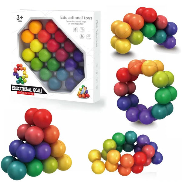 Anti-stress Fidget Toy 3D Puzzle Ball sans fin torsadé et tourné Flexible - JEUD'ENFANTS