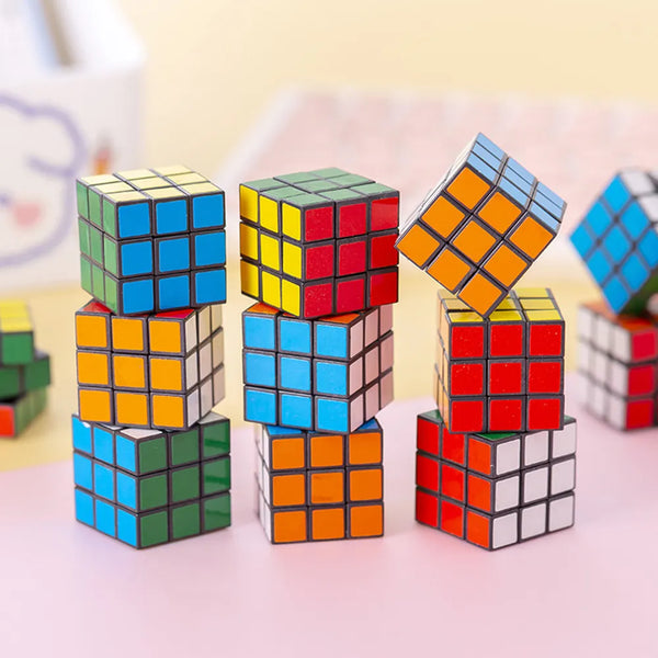 Lot de 12 pièces 3x3 cm Mini 3x3x3 Rubik Cube jouets pour enfant éducatif - JEUD'ENFANTS